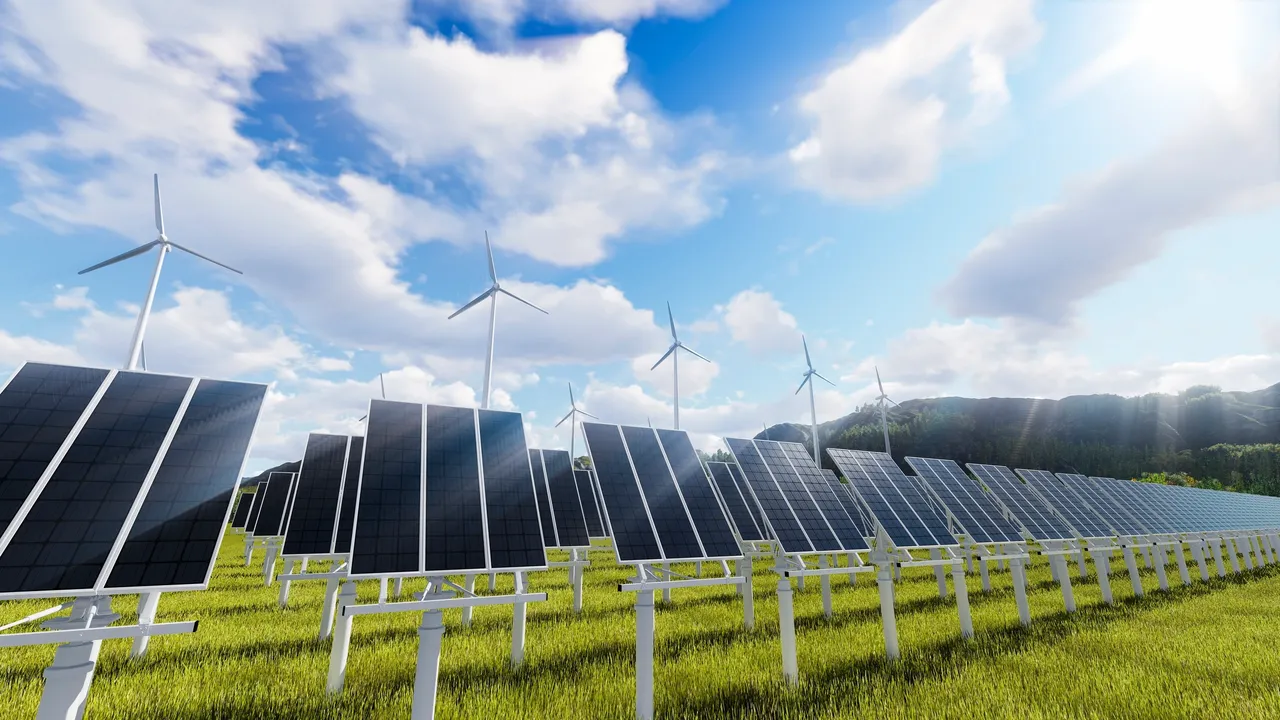 graphic of large solar farm