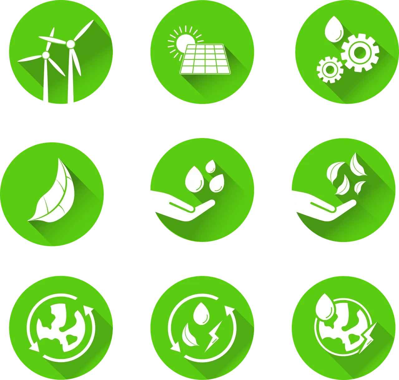 graphic of various forms of renewable energy